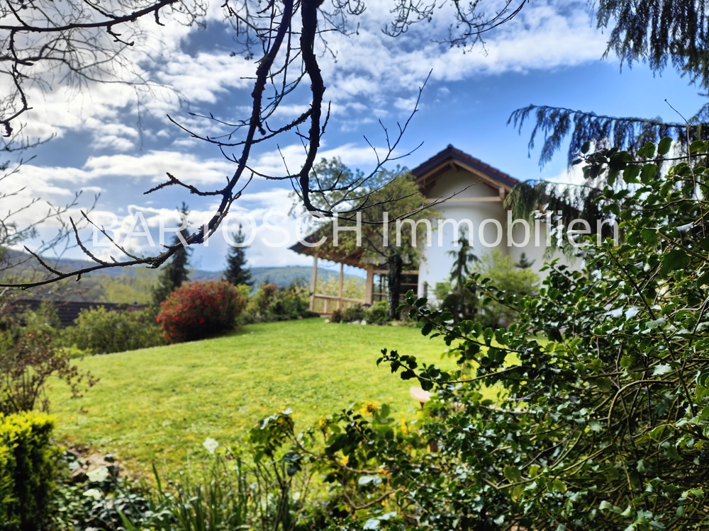 Blick in den Garten-zum Haus